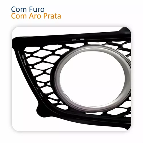 Grade Parachoque Kia Sportage 2009 2010 Com Furo Aro Prata Lado Direito Passageiro
