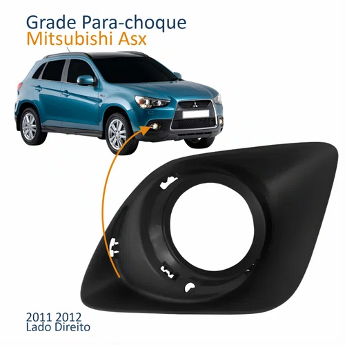 Grade Parachoque Mitsubishi Asx 2011 2012 Com Furo Lado Direito Passageiro