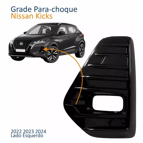 Grade Parachoque Nissan Kicks 2022 2023 2024 Com Furo Lado Esquerdo Motorista