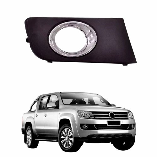 Grade Parachoque Vw Amarok 2010 2011 2012 2013 2014 2015 2016 com furo com aro Cromado Lado Direito Passageiro