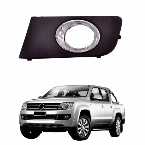 Grade Parachoque Vw Amarok 2010 2011 2012 2013 2014 2015 2016 com furo com aro Cromado Lado Esquerdo Motorista