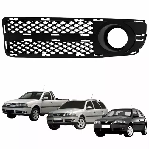 Grade Parachoque Vw Gol Parati Saveiro G3 2003 2004 2005 Com Furo Fase 2 Lado Esquerdo Motorista