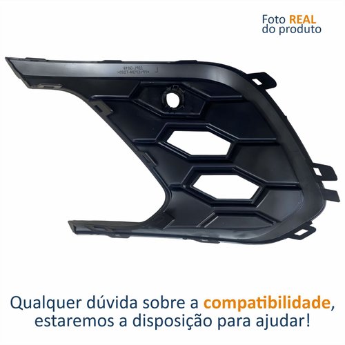 Moldura Grade Farol Auxiliar Vw Polo Gts 2024 2025 Com Furo Lado Direito Passageiro