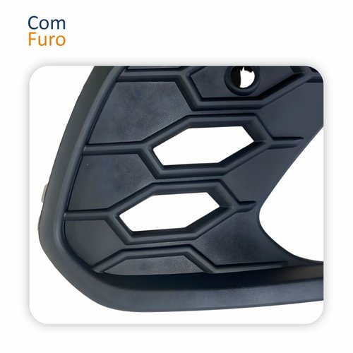 Moldura Grade Farol Auxiliar Vw Polo Gts 2024 2025 Com Furo Lado Direito Passageiro