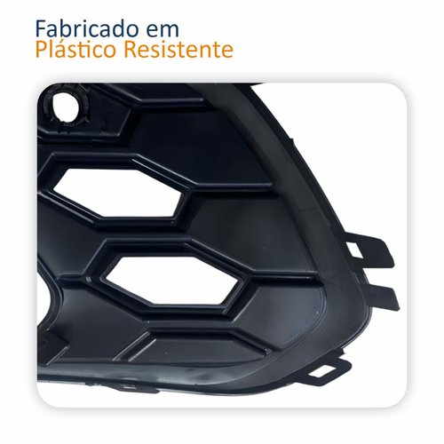 Moldura Grade Farol Auxiliar Vw Polo Gts 2024 2025 Com Furo Lado Direito Passageiro