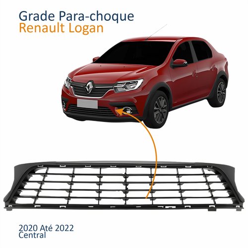 Grade Para-choque Renault Logan 2020 2021 2022 Central