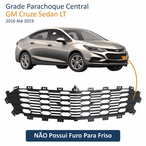 Grade Parachoque Central Cruze Sedan LT 2016 Até 2019 Sem Furo