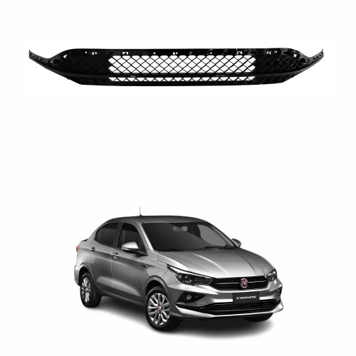 Grade Parachoque Central Fiat Cronos 2017 até 2022 Black Piano