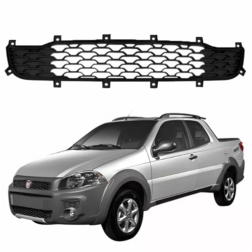 Grade Parachoque Central Fiat Strada Working 2014 Até 2019