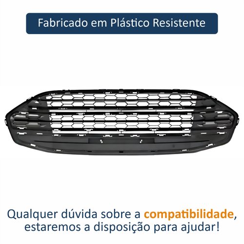 Grade Parachoque Central Ford Ecosport 2013 Até 2016 Sem Friso