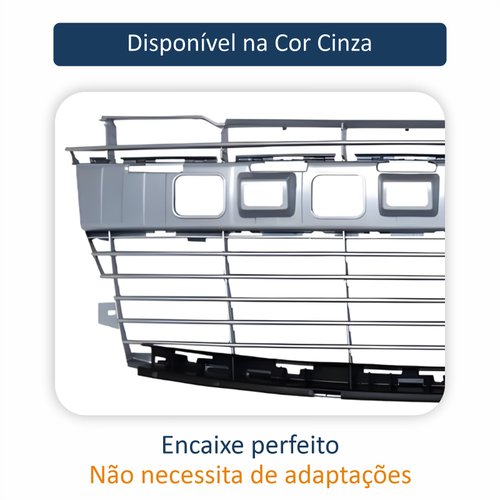 Grade Parachoque Central Peugeot 207 2008 Até 2012 Cinza