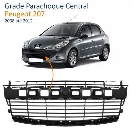 Grade Parachoque Central Peugeot 207 2008 Até 2012 Preta