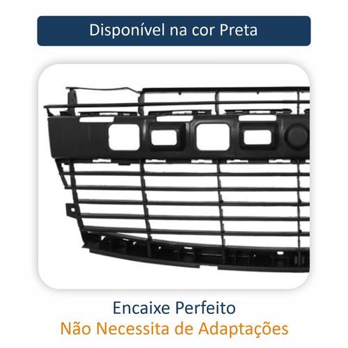 Grade Parachoque Central Peugeot 207 2008 Até 2012 Preta