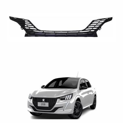 Grade Parachoque Central Peugeot 208 2021 2022 2023 Preta