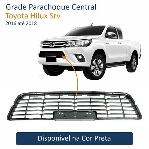 Grade Parachoque Central Toyota Hilux Srv 2016 Até 2018