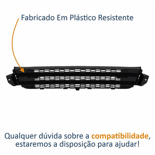 Grade Parachoque Central Vw Gol G5 2009 Até 2013 Preta