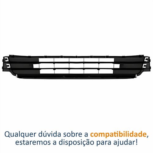 Grade Para-choque Vw Gol G6 2012 2013 2014 2015 2016 Com Friso Cromado Central