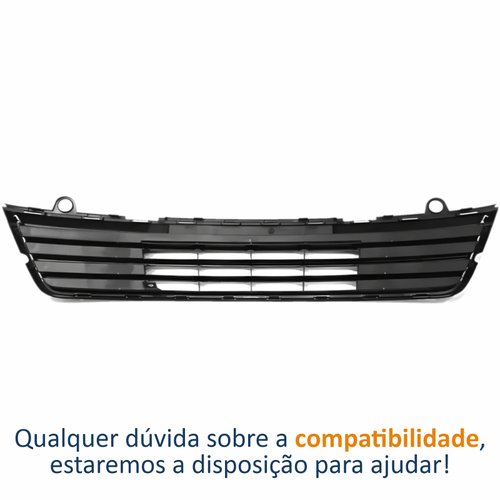 Grade Parachoque Central Vw Gol Voyage G7 2016 Até 2018 Com Friso Cromado