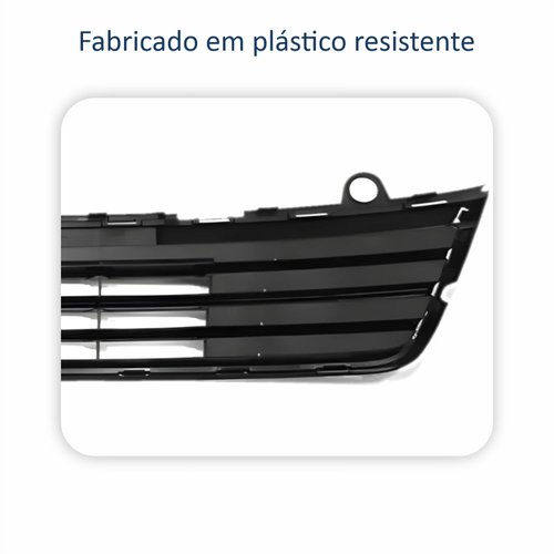 Grade Parachoque Central Vw Gol Voyage G7 2016 Até 2018 Com Friso Cromado