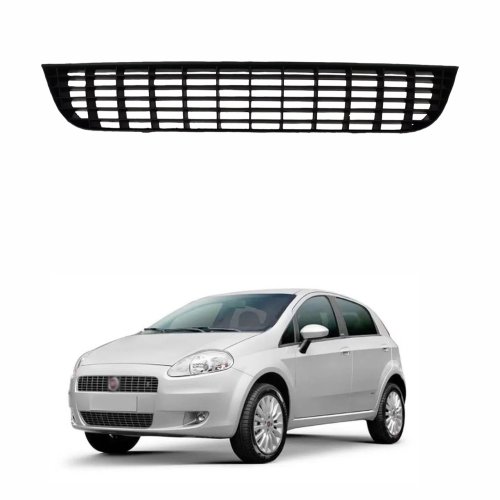 Grade Parachoque Central Fiat Punto 2007 até 2012 Preta