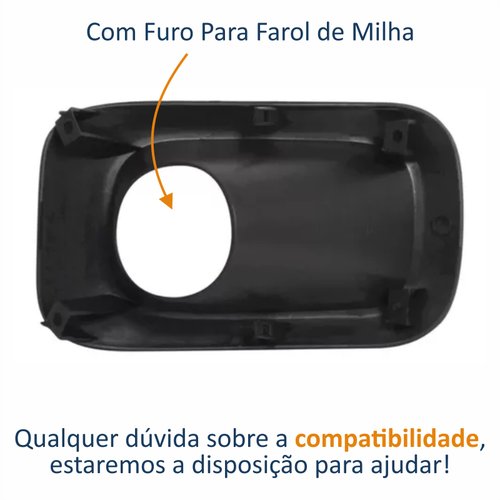 Grade Parachoque Fiat Uno 2017 Até 2020 Com Furo Lado Esquerdo Motorista