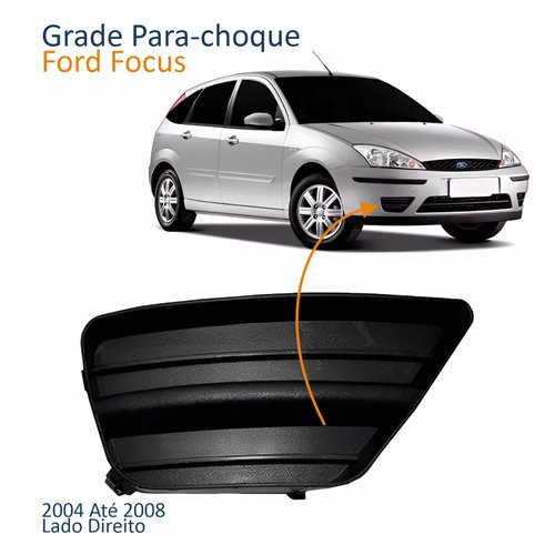 Grade Para-choque Ford Focus 2004 2005 2006 2007 2008 Sem Furo Lado Direito Passageiro