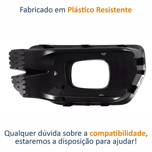 Grade Parachoque Ford Ranger 2024 2025 Com Furo Com Moldura Cromada Lado Esquerdo Motorista