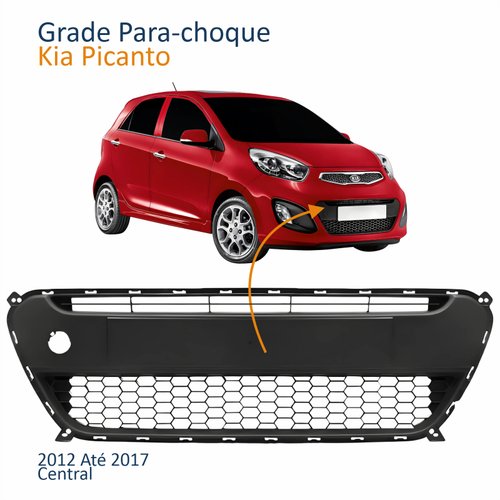 Grade Para-choque Kia Picanto 2012 Até 2017 Central