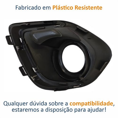 Grade Parachoque Mitsubishi ASX 2013 Até 2016 Com Aro Cromado Lado Esquerdo Motorista