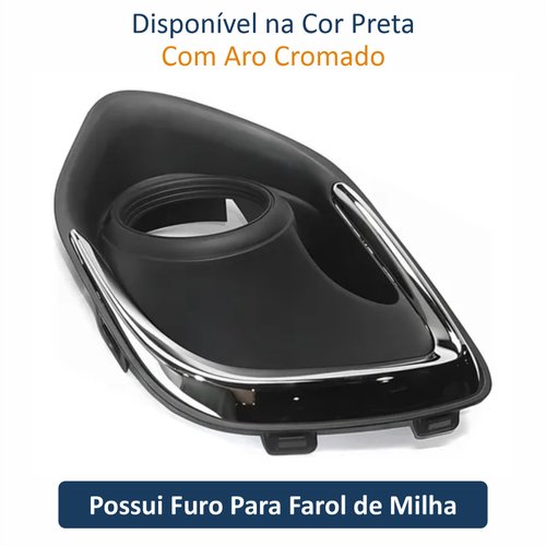 Grade Parachoque Mitsubishi ASX 2013 Até 2016 Com Aro Cromado Lado Esquerdo Motorista