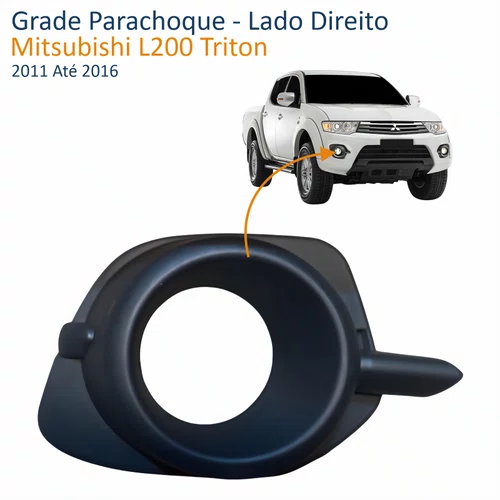 Grade Parachoque Mitsubishi L200 Triton 2011 Até 2016 Lado Direito Passageiro