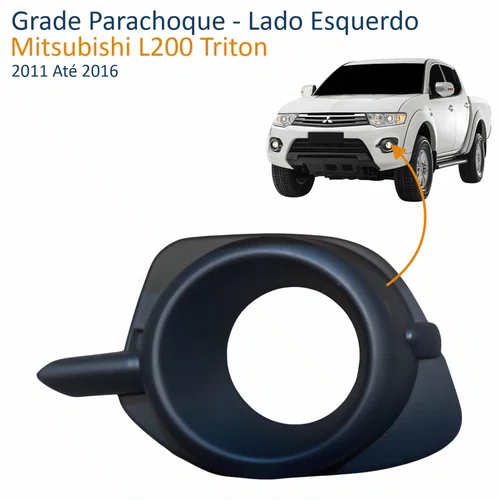 Grade Parachoque Mitsubishi L200 Triton 2011 Até 2016 Lado Esquerdo Motorista