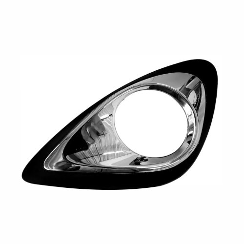 Grade Parachoque Nissan March 2015 até 2020 Preto Com Furo Moldura Cromada Lado Esquerdo Motorista