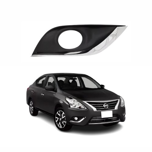 Grade Parachoque Nissan Versa 2015 Até 2021 Com Furo Friso Cromado Lado Direito Passageiro