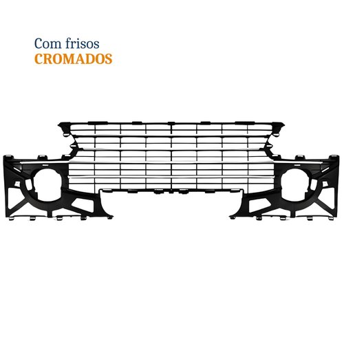Grade Parachoque Peugeot 307 2007 Até 2012 Com Frisos Cromados