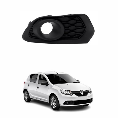 Grade Parachoque Renault Sandero 2014 até 2018 Com Furo Lado Direito Passageiro
