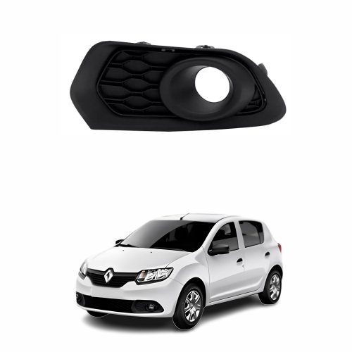 Grade Parachoque Renault Sandero 2014 até 2018 Com Furo Lado Esquerdo Motorista