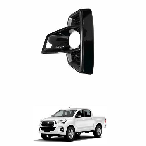 Grade Parachoque Toyota Hilux SRV 2018 2019 2020 Black Piano Lado Esquerdo Motorista