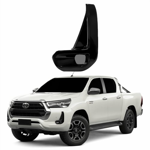 Grade Para-choque Toyota Hilux Srv 2021 2022 2023 Black Piano Lado Esquerdo Motorista