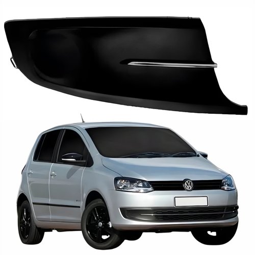 Grade Para-choque Vw Fox 2011 2012 2013 2014 Sem Furo Com Friso Cromado Lado Direito Passageiro