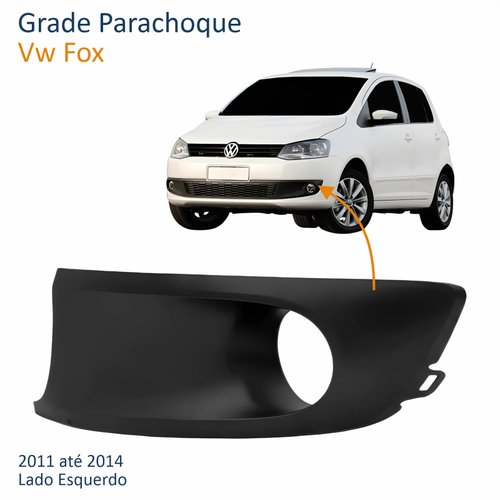 Grade Parachoque Vw Fox 2011 2012 2013 2014 Com Furo Lado Esquerdo Motorista