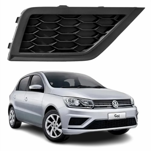 Grade Parachoque Vw Gol G8 2018 Até 2023 Sem Furo Lado Direito Passageiro