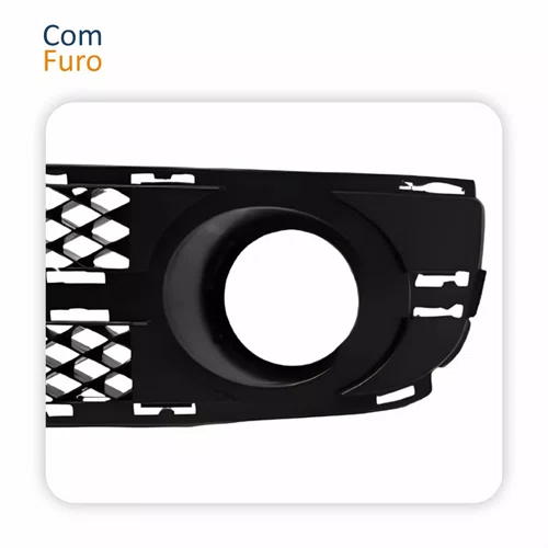 Grade Parachoque Vw Saveiro G3 2003 2004 2005 Com Furo Fase 2 Lado Esquerdo Motorista
