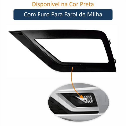 Grade Parachoque Vw Saveiro G7 2017 Até 2023 Com Furo Lado Esquerdo Motorista