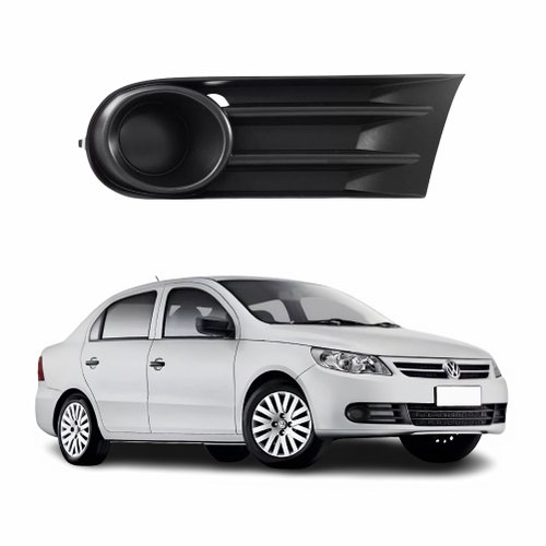 Grade Parachoque Vw Voyage G5 2009 Até 2013 Sem Furo Preta Lado Direito Passageiro