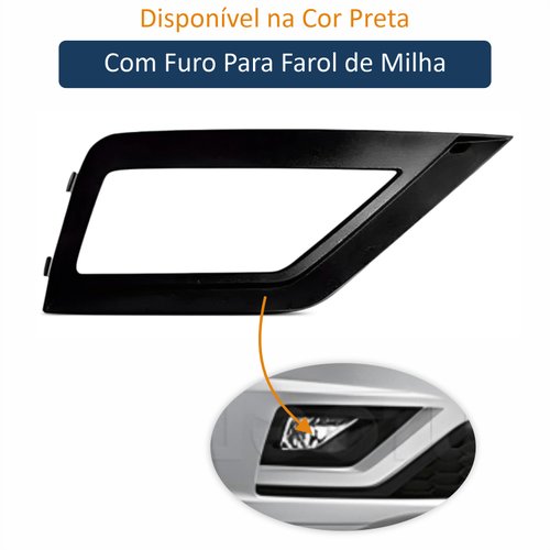 Grade Parachoque Vw Voyage G8 2018 Até 2023 Com Furo Lado Direito Passageiro