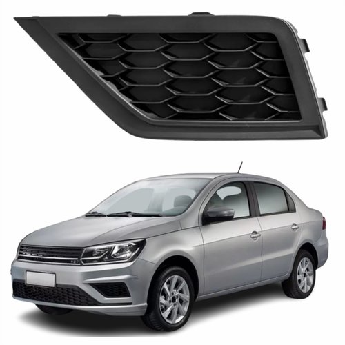 Grade Parachoque Vw Voyage G8 2018 Até 2023 Sem Furo Lado Esquerdo Motorista