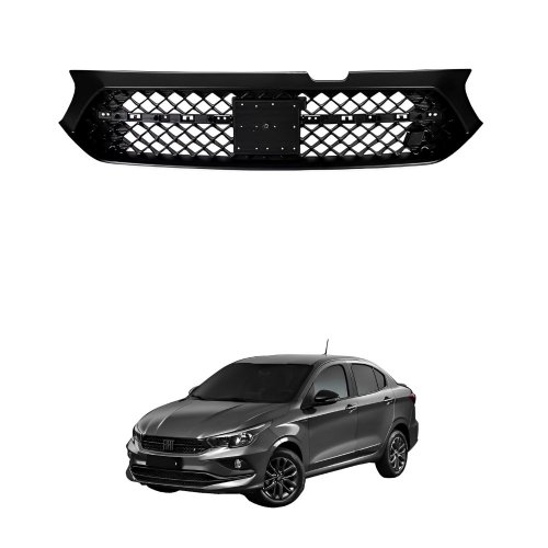 Grade Radiador Fiat Cronos 2021 Até 2023 Black Piano