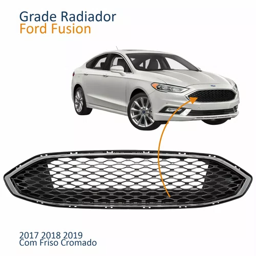 Grade Radiador Ford Fusion 2017 2018 2019 Com Friso Cromado Colmeia