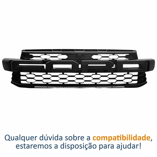 Grade Radiador Ford Ranger Raptor 2024 2025 Com Emblema Com Furo Câmera